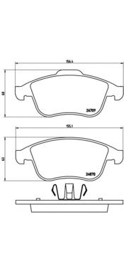 Передні тормозні колодки P68045 Brembo