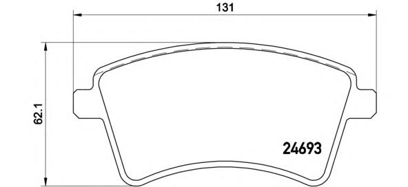 Тормозні колодки Brembo P68044
