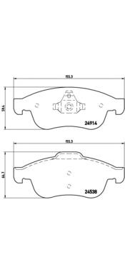 Тормозні колодки Brembo P68050