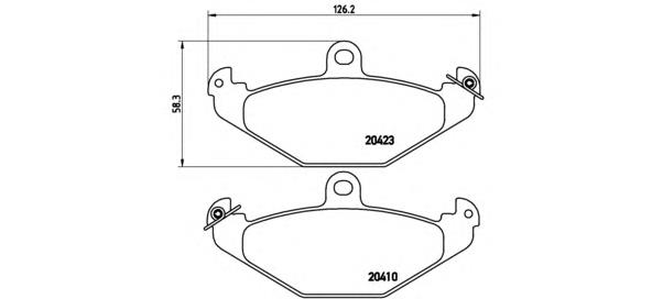 Колодки гальмові задні, дискові P68017 Brembo