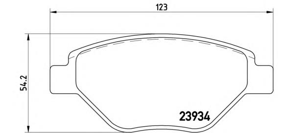 Передні тормозні колодки P68031 Brembo