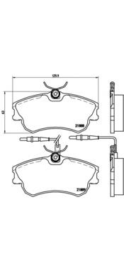 Колодки гальмівні передні, дискові P68023 Brembo