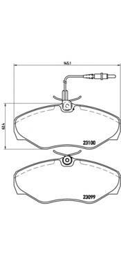 Колодки гальмівні передні, дискові P68026 Brembo