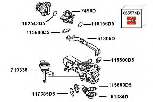 710336 Wahler Клапан соленоїд регулювання заслонки EGR