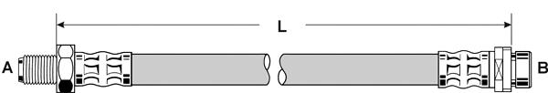 Шланг гальмівний задній 37017 PEX
