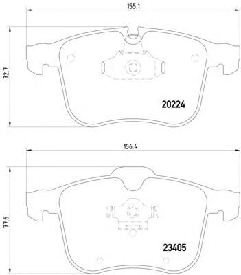 Колодки гальмівні передні, дискові MDB2764 Mintex