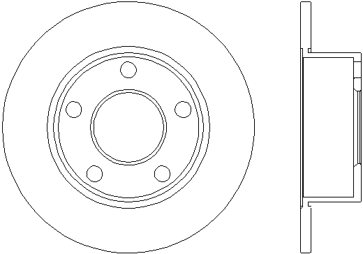 MDC654 Mintex диск гальмівний задній