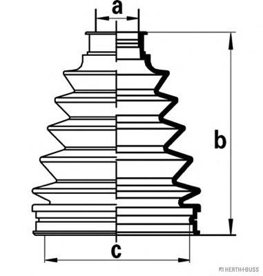 Купити J2862012 Jakoparts Пильник ШРКШ зовнішній, задньої півосі