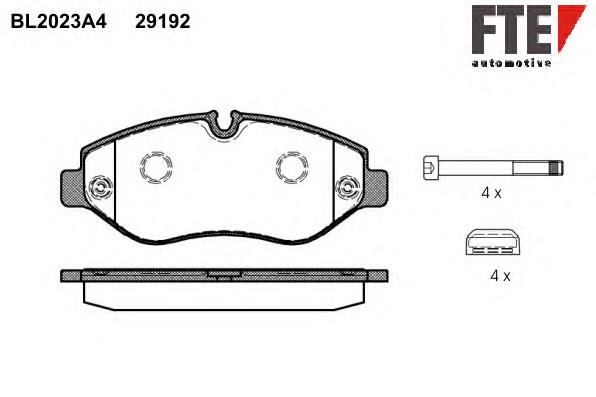 Гальмівні колодки FTE BL2023A4 ціна, від 35.55 USD
