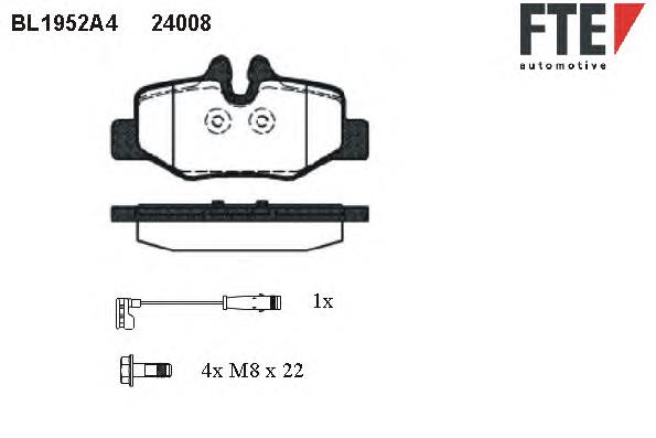 Задні дискові колодки FTE BL1952A4