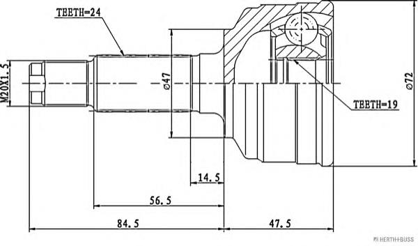 ШРУС зовнішній передній GI617 Japan Parts