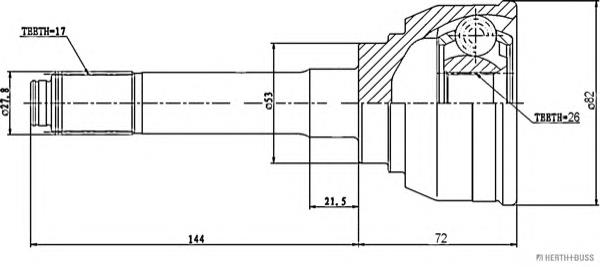 Граната колісна Jakoparts J2829005 ціна, від 36.84 USD