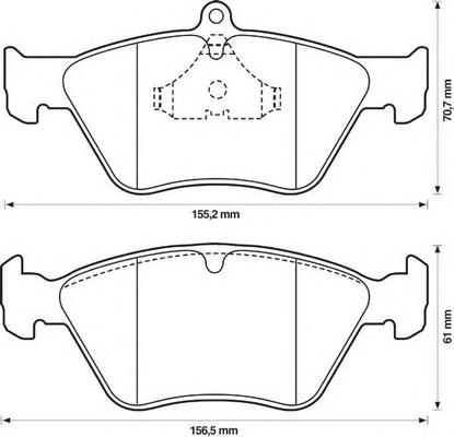 Купити 571530B Jurid/Bendix Колодки гальмівні передні, дискові