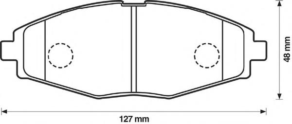 Колодки гальмівні передні, дискові 572402B Jurid/Bendix