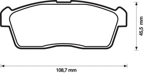 Передні тормозні колодки 572471B Jurid/Bendix