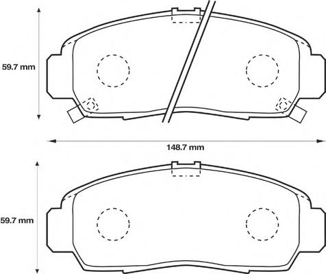 Передні тормозні колодки 572449B Jurid/Bendix