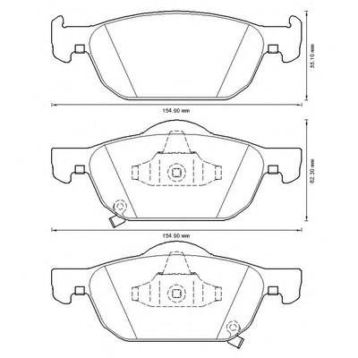 Купити 572624B Jurid/Bendix Колодки гальмівні передні, дискові