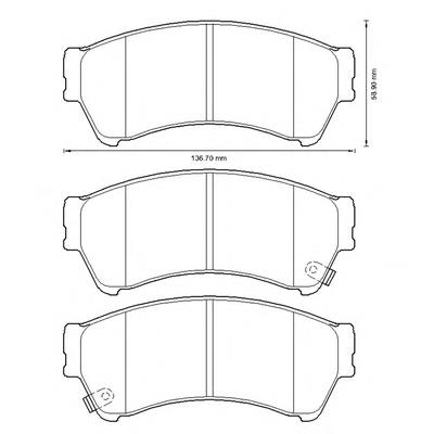 Купити 572628B Jurid/Bendix Колодки гальмівні передні, дискові