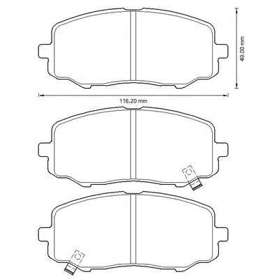 Передні тормозні колодки 572609B Jurid/Bendix