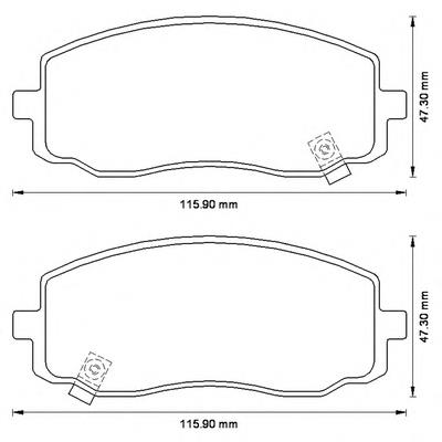 Передні тормозні колодки 572526B Jurid/Bendix