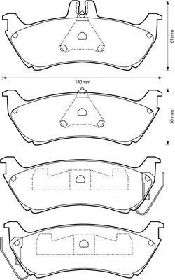 Задні дискові колодки Jurid/Bendix 573148B