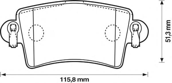 Купити 573055B Jurid/Bendix Задні колодки