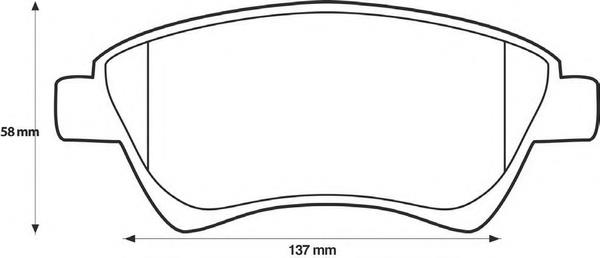 Передні тормозні колодки 573124B Jurid/Bendix