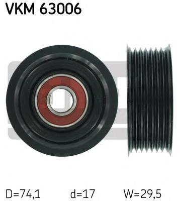Ролик приводного ременя, паразитний SKF VKM63006