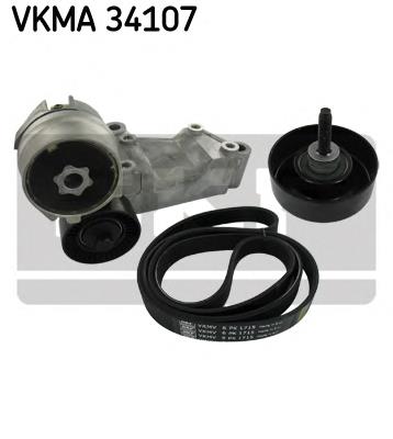 Купити VKMA34107 SKF Ремінь приводний, агрегатів, комплект