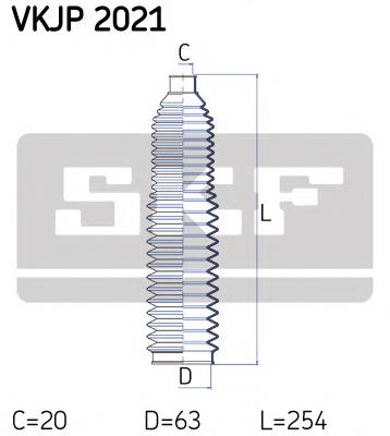 Купити VKJP2021 SKF Пильник рульового механізму/рейки, правий
