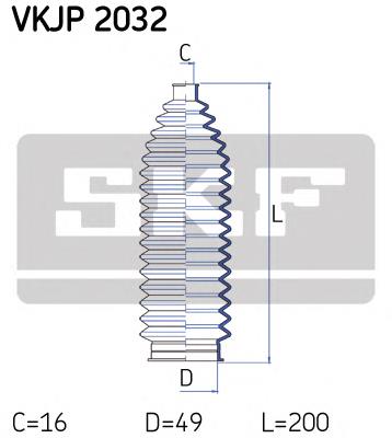 Пильник рульової рейки VKJP2032 SKF