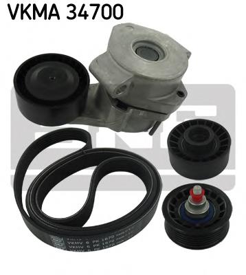 Купити VKMA34700 SKF Ремінь приводний, агрегатів, комплект