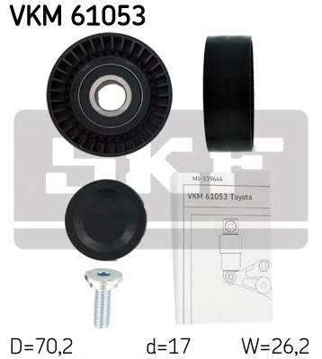 Ролик натягувача приводного ременя SKF VKM61053