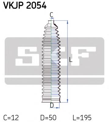 VKJP2054 SKF пильник рульового механізму/рейки