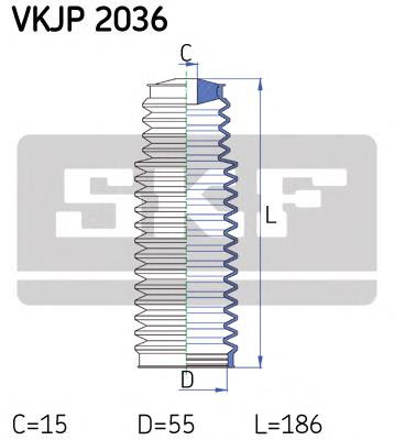 Пильник рульового механізму/рейки VKJP2036 SKF