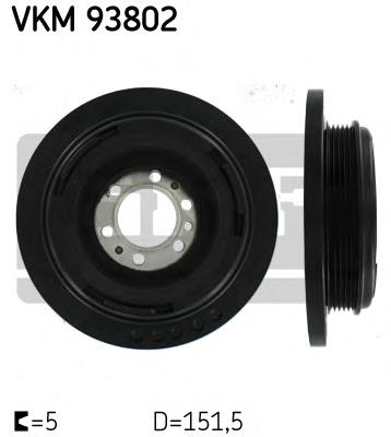 VKM93802 SKF Демпфер колінвалу