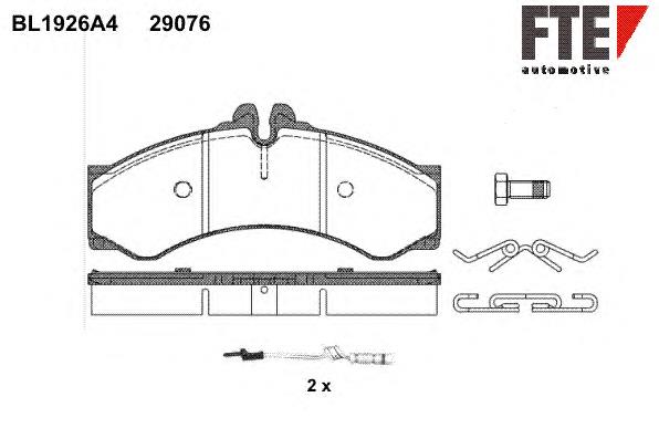 Гальмівні колодки FTE BL1926A4 ціна, від 23.70 USD