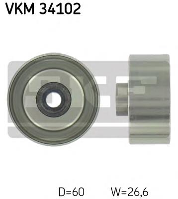 VKM34102 SKF Ролик приводного ременя, паразитний