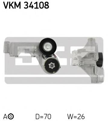 Натягувач приводного ременя SKF VKM34108 ціна, від 74.85 USD