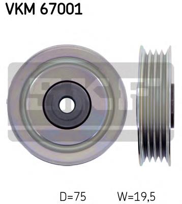 Ролик натягувача приводного ременя VKM67001 SKF