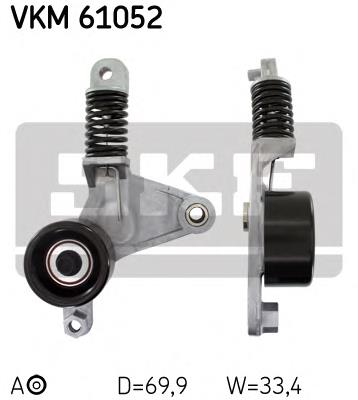 Ролик натягувача приводного ременя SKF VKM61052