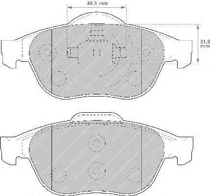 Колодки гальмівні передні, дискові FDB1441 Ferodo