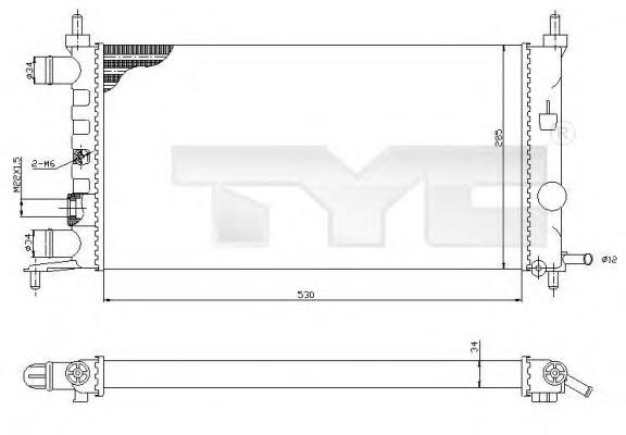 Радіатор охолодження двигуна 7250025R TYC