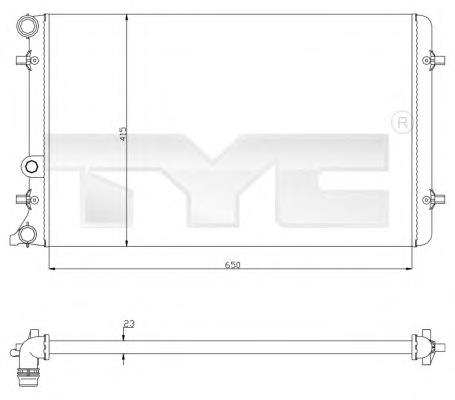 Радіатор 7020033 TYC