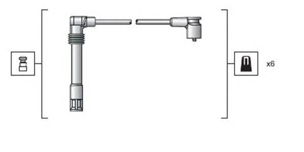 Дріт високовольтний, комплект 941318111162 Magneti Marelli