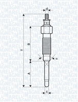 Свічка накалу 062900065304 Magneti Marelli