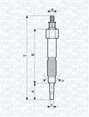 Свіча накалу Magneti Marelli 062900093304 ціна, від 7.24 USD