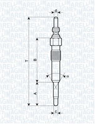Свіча накалу Magneti Marelli 062900028304 ціна, від 7.97 USD