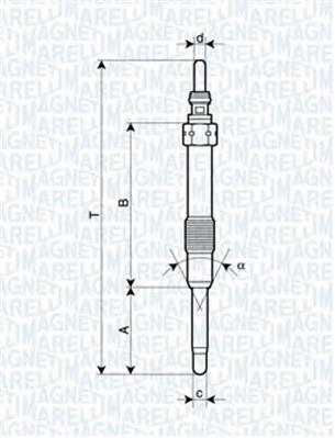 Свіча накалу Magneti Marelli 062900053304 ціна, від 9.17 USD