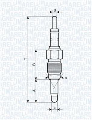 Свічка накалу 062900083304 Magneti Marelli